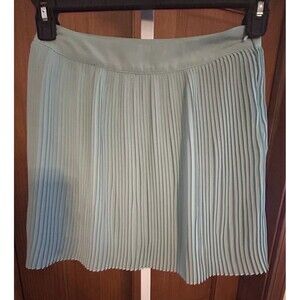 FOREVER 21 Seafoam Green Pleated Mini Skirt Lined Mint Short Skirt Small Fairy